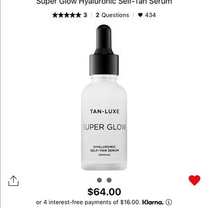 High End Hyluronic Serum with self tanner for face! Brand new. I love this!